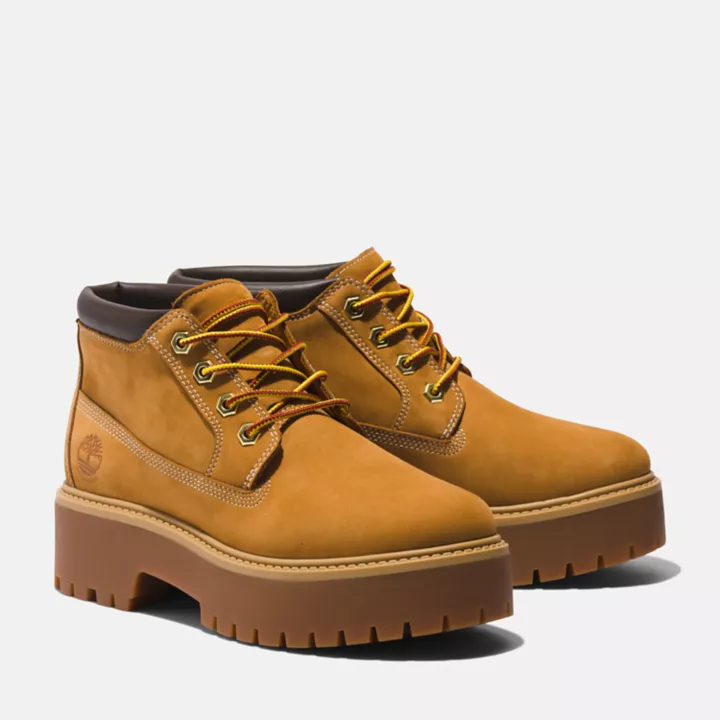 Bota Chukka Timberland Premium Platform Impermeável Feminina Stone Street na cor Amarela