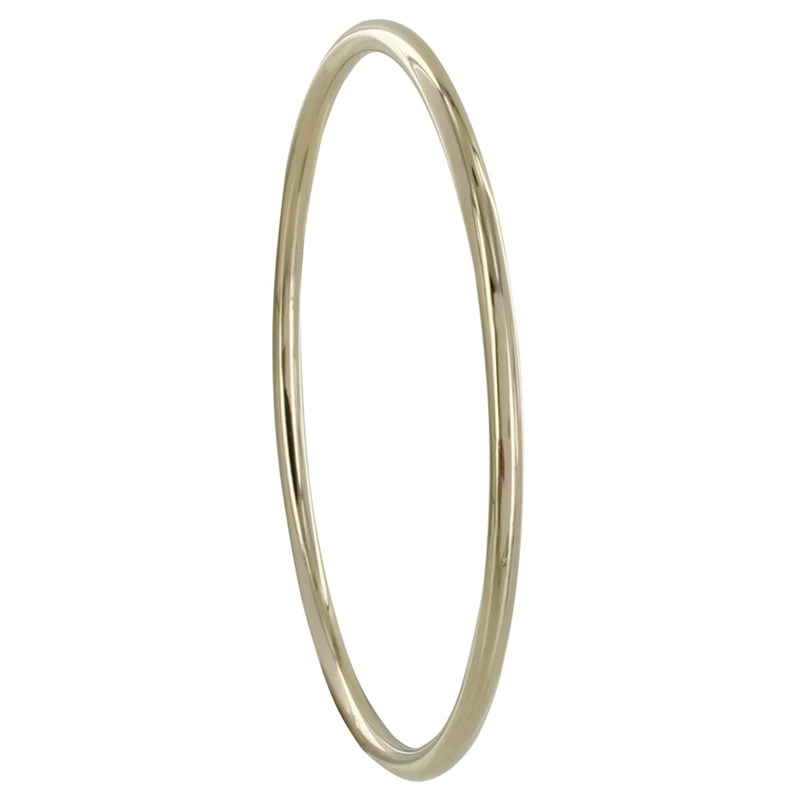 Bracelet Plaqué Or Jonc Fin Rond 6cm