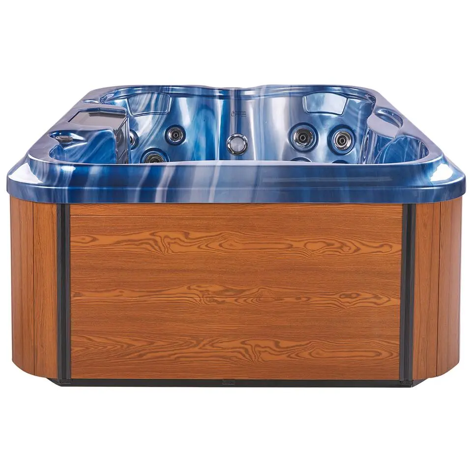 ARCELIA - Whirlpool buitenbad - Blauw - 215 x 180 cm - Acryl