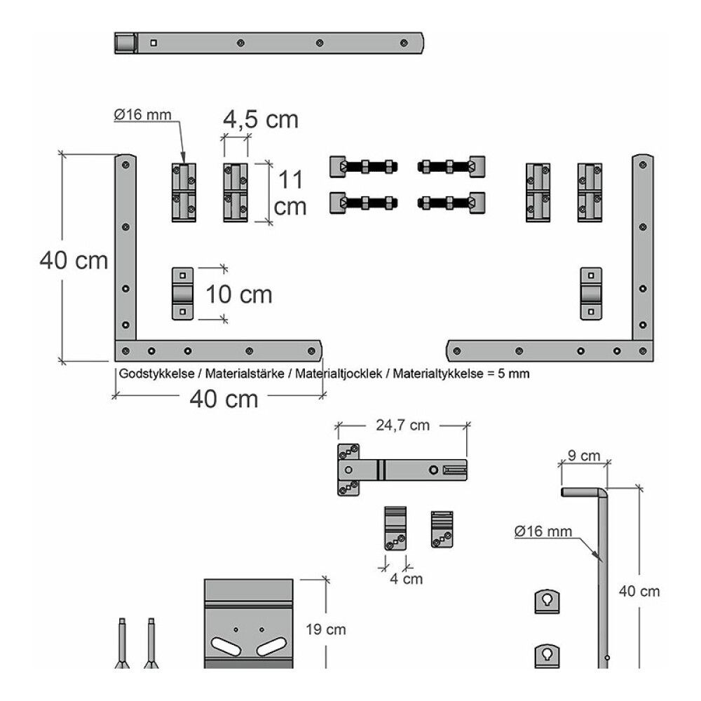DOBBELPORT PLUS NAGANO 200X140CM HVIT