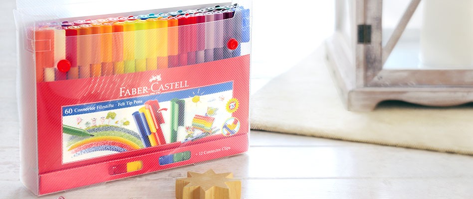 Faber-Castell - Gavesæt Connector felt-tip blyanter (60 stk)