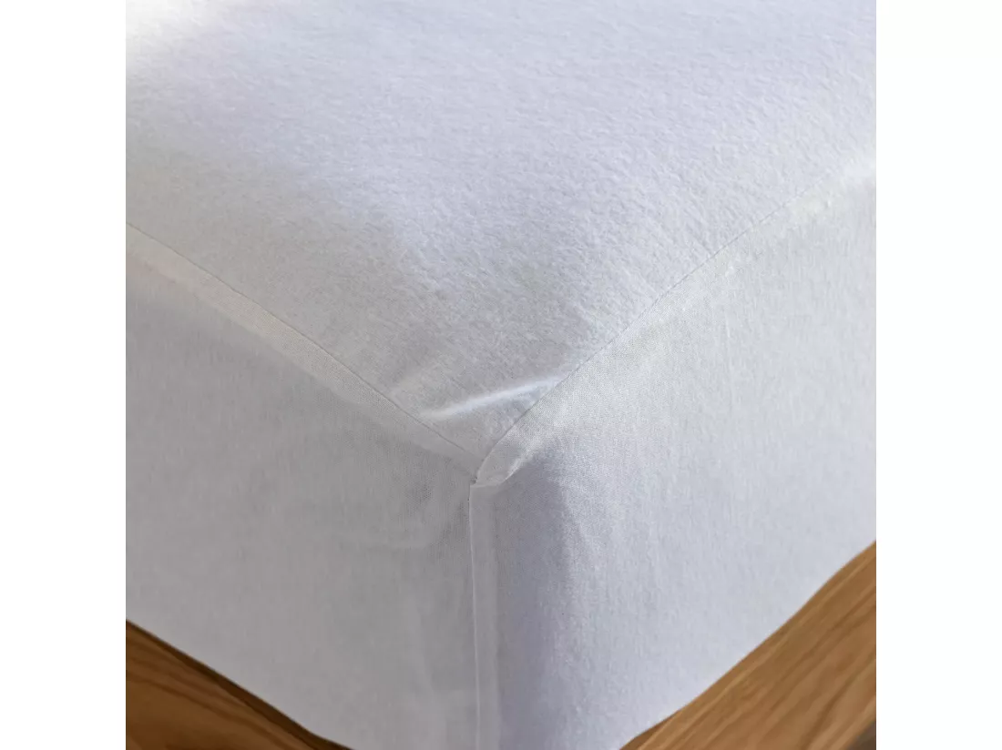 Pack protège matelas et protège oreillers molleton imperméable 100% coton bio - SOMEO 120x200 - LUNE