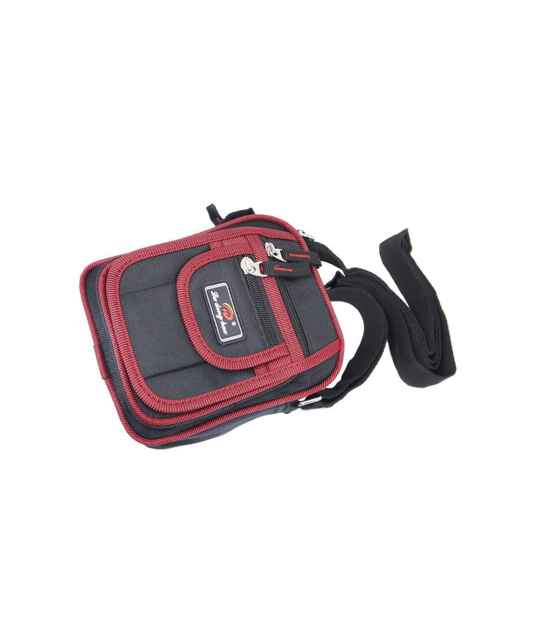 Sacoche pour homme - Multi poches - Nylon - Rouge