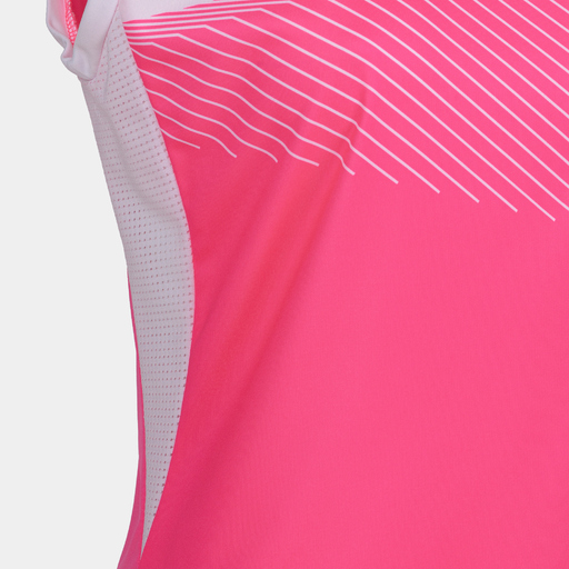 Camiseta sem mangas Joma Supernova II rosa fluorescente e branca