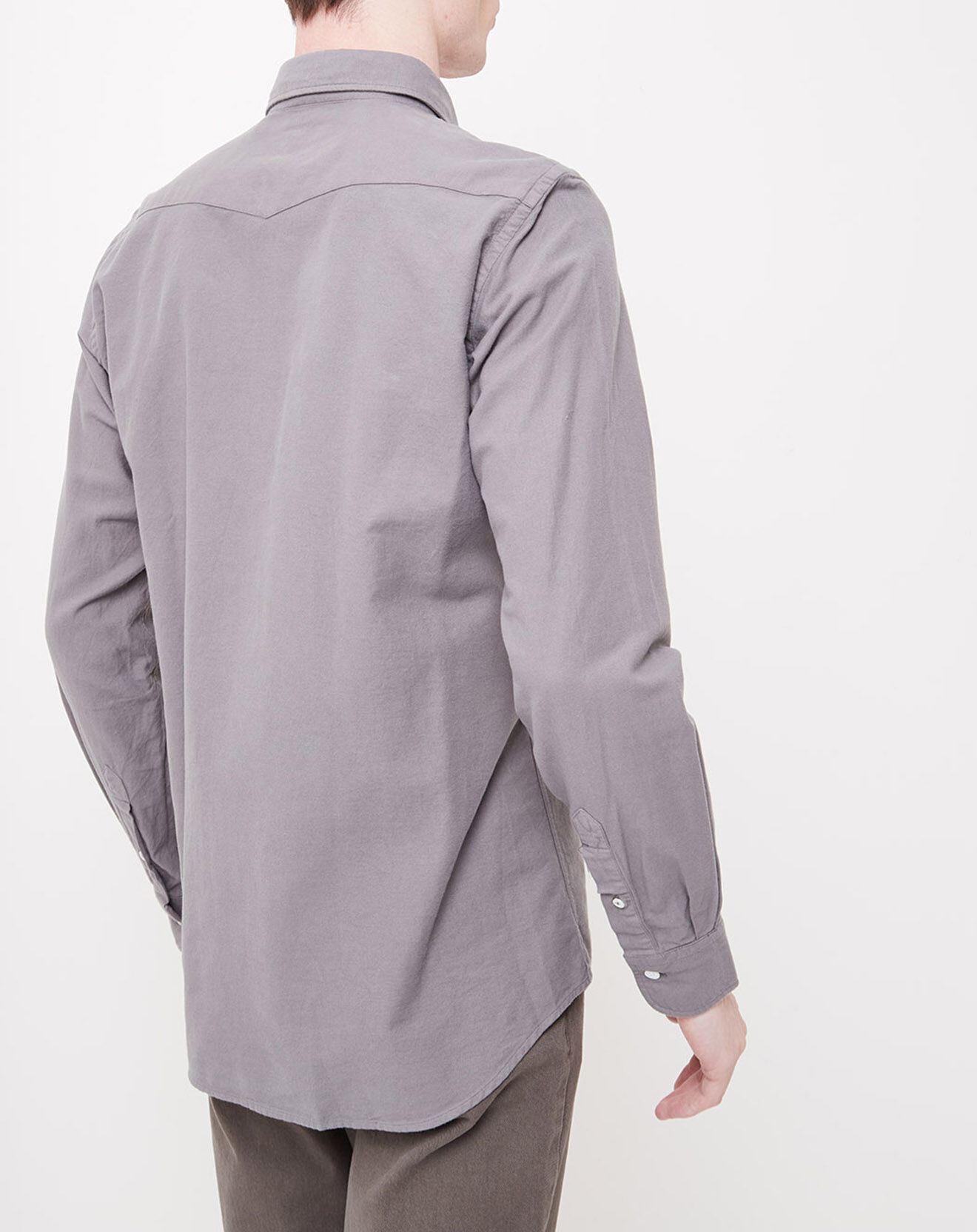 Hartford Chemise Slim Storm Pat grise