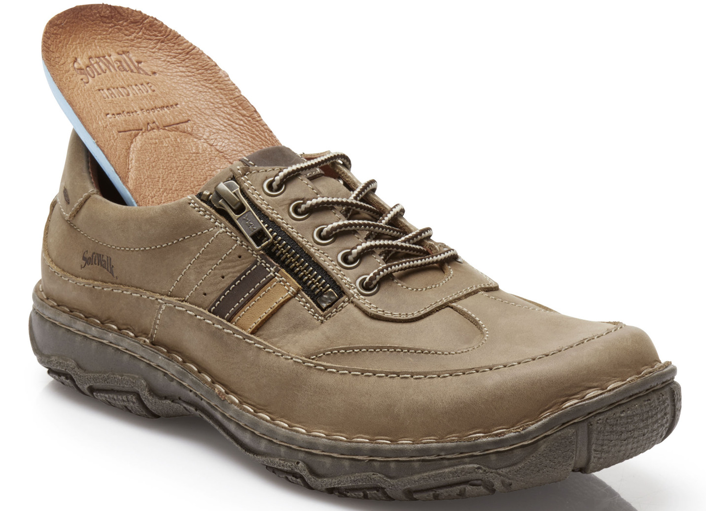 Schnürschuh mit Kontrast-Besätzen