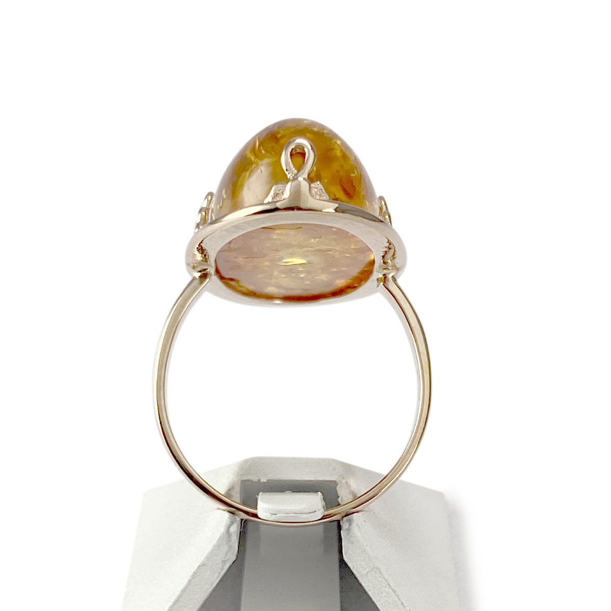 Bague d'occasion or 585 ambre