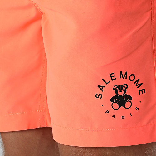 Short De Bain Little Nounours Orange Fluo Noir