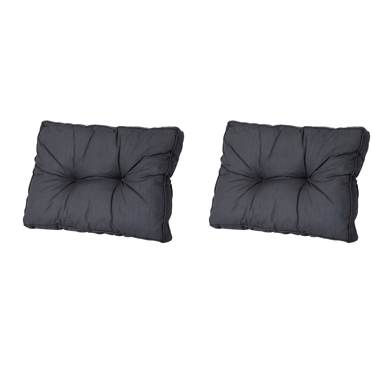 Madison Basic black Rugkussen - Set van 2