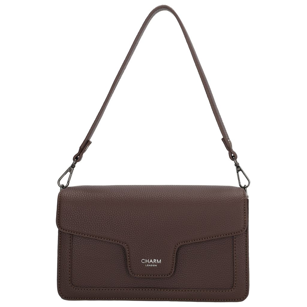 Charm London Monaco Handtas M Overslag Donkerbruin