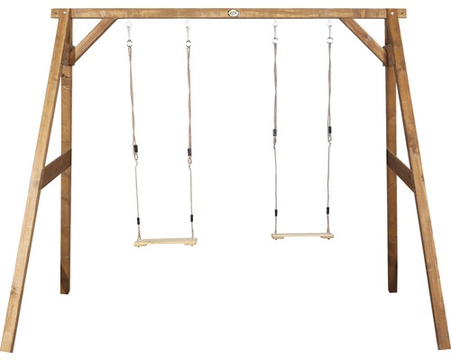 Dubbele schommel axi Schommel hout bruin