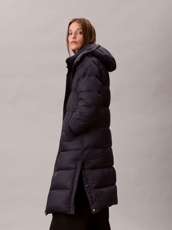Calvin Klein - Essential Midweight Long Puffer - Gewatteerde Jas - Blauw