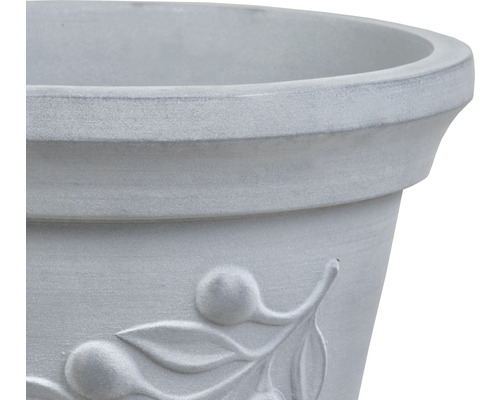 Lafiora Olive terracotta plantenpot, Ø 35 cm, H 28 cm, donkergrijs