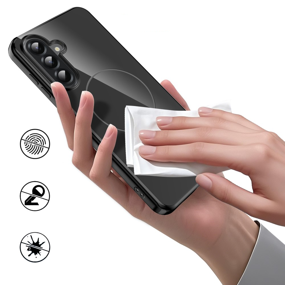 Samsung Galaxy A56 Gummi Case Hülle   Trageschlaufe MagSafe-Modul - Schwarz