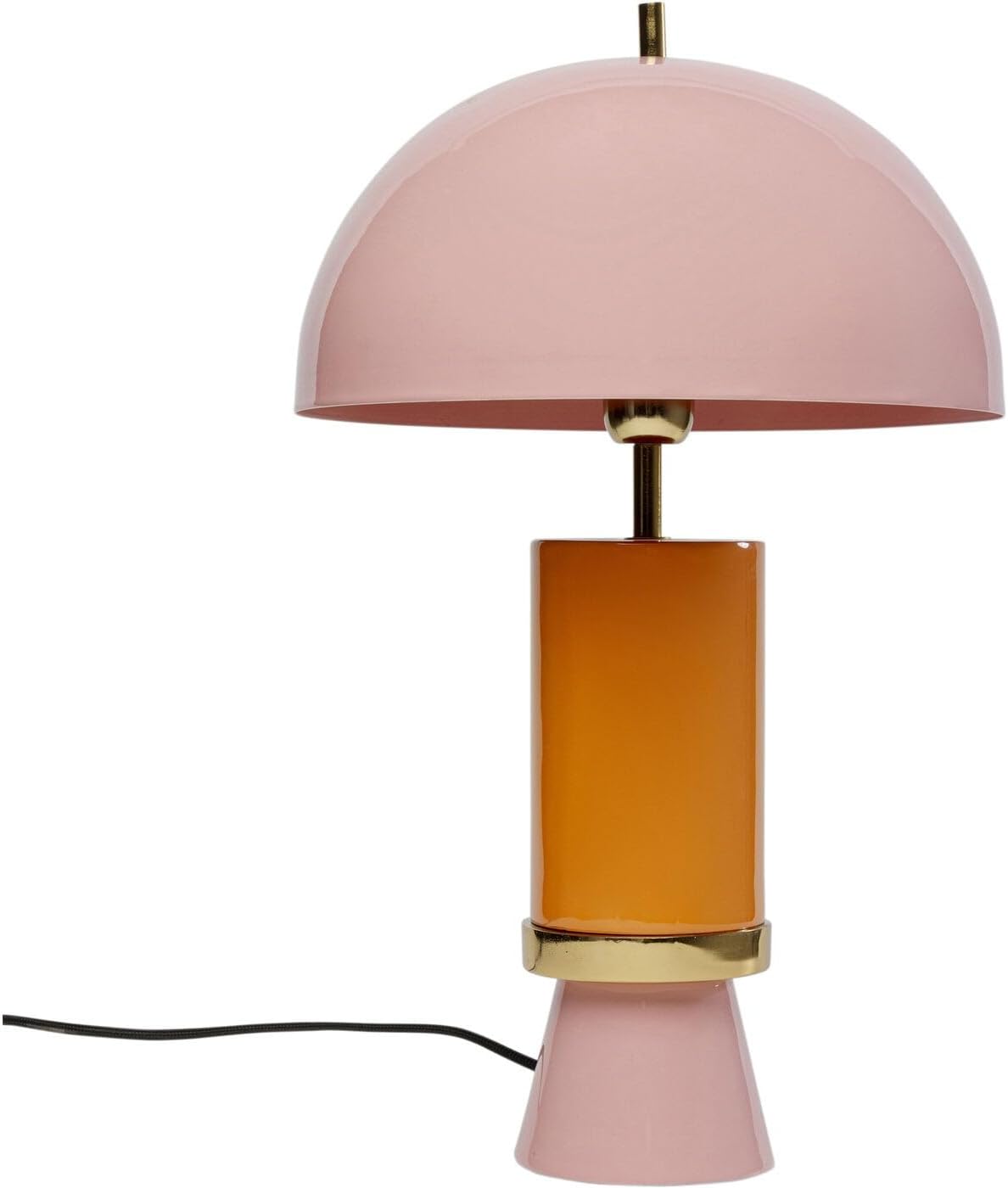 Kare Design Tischlampe Josy Pink, Gold, Orange, Metall, Moderne Tischleuchte, Büro, Wohnzimmer, Schlafzimmer, Office, keine Leuchtmittel inklusive, 51x30x30 (HxBxT)