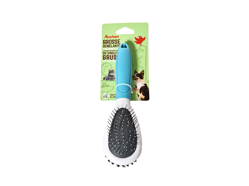 ESCOVA DUPLA AUCHAN AZUL 21.5CM