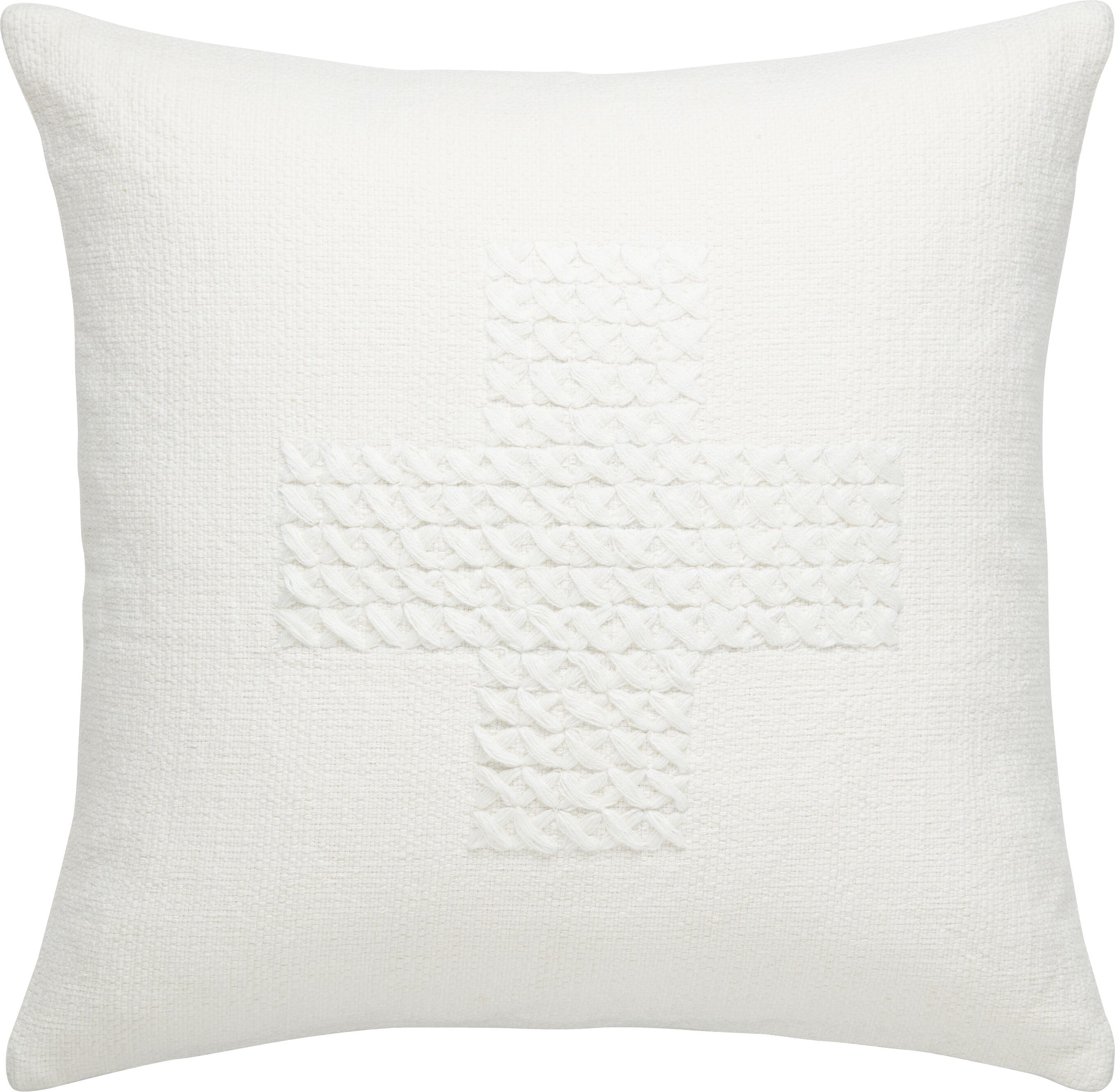 SE HELVETIA Zierkissen 45x45cm - Weiss / B: 45.0 cm x H: 45.0 cm
