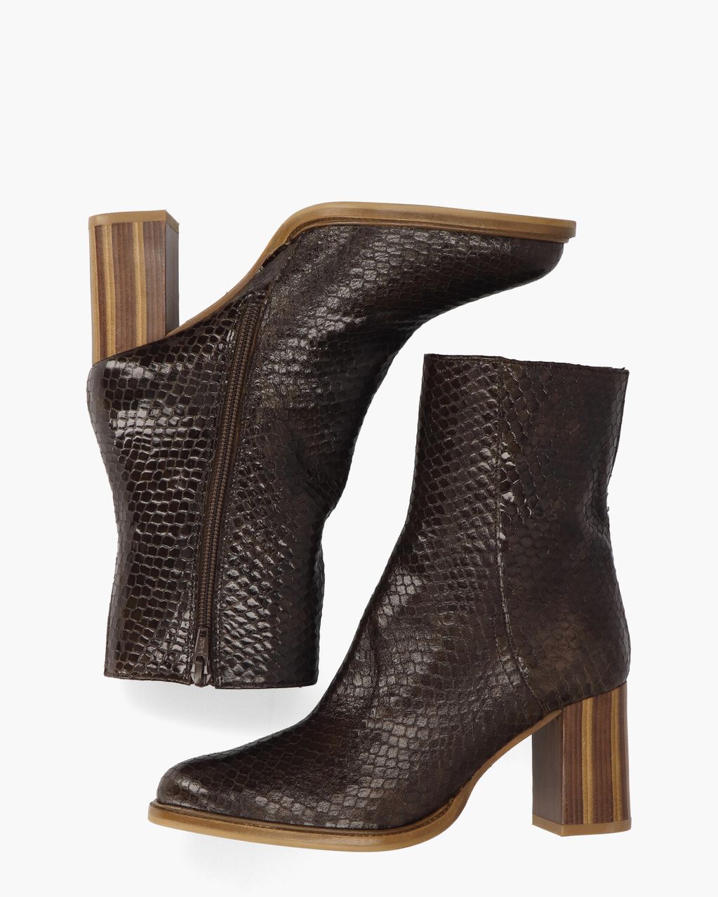 Zinda 3321 Donkerbruin Dames Enkelboots