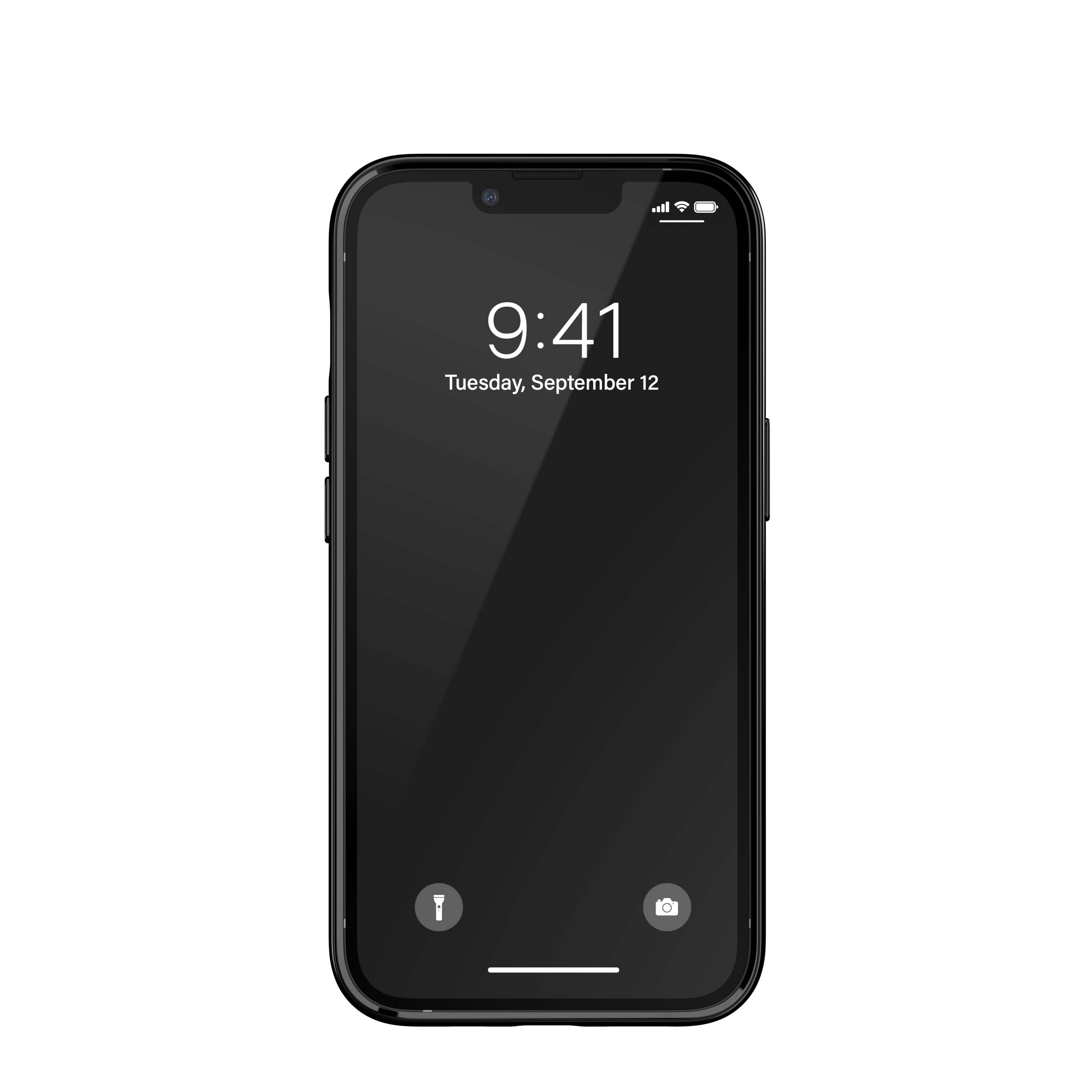 iPhone 13 Snap Case Trefoil Gummi Hülle 50 Years (49293) - Braun / Weiss