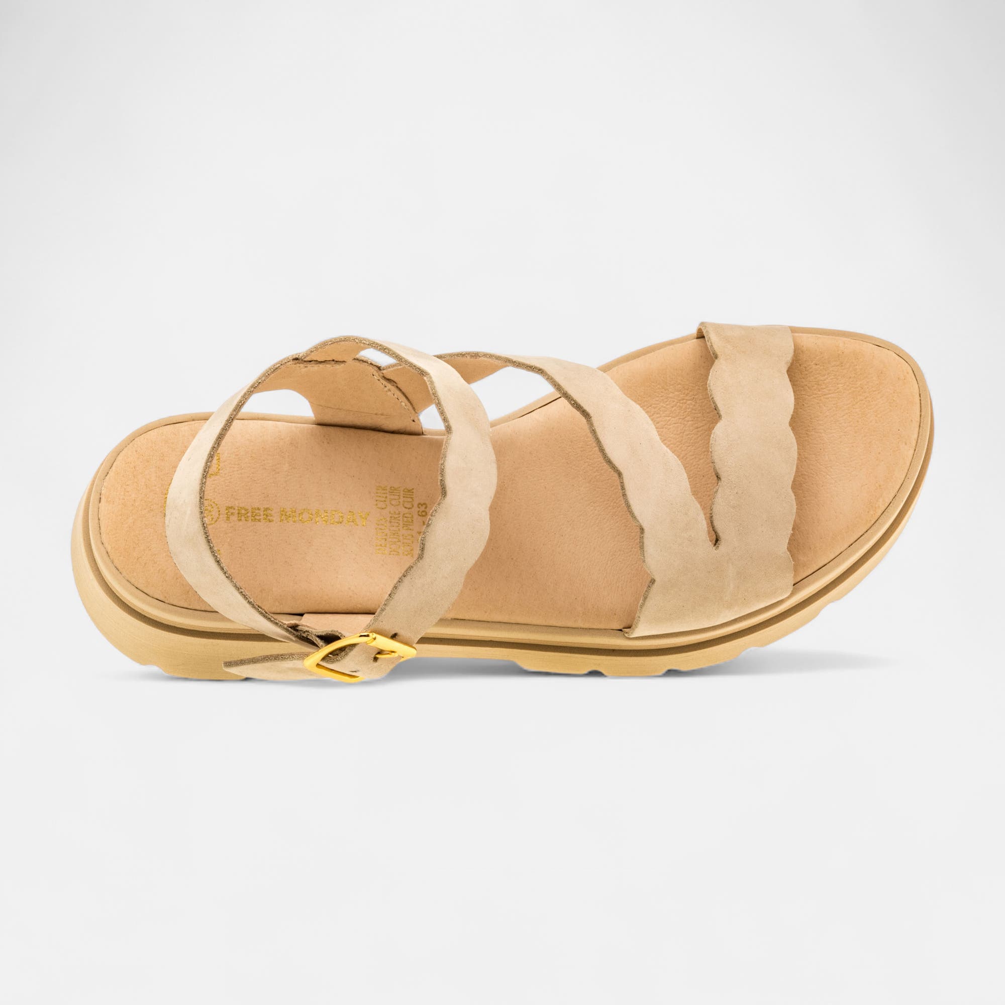 Sandales Femme en cuir beige