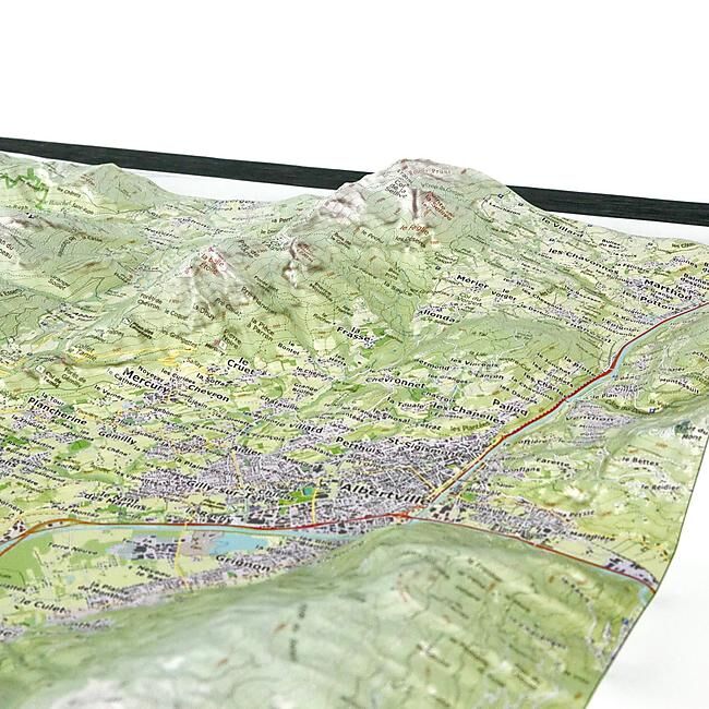 CARTE EN RELIEF LES BAUGES