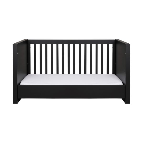 Kidsmill Long Island Babybed Zwart / Oldwood 70 x 140 cm