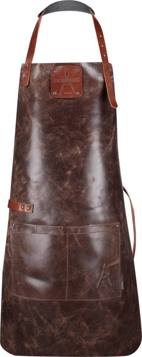 Donders 1860 barbecue nek schort bruin onesize