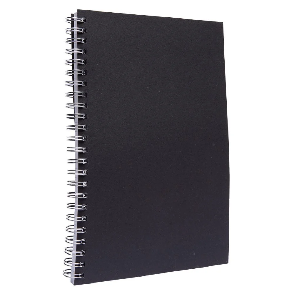 Cahier à spirale A5 noir 80 pages