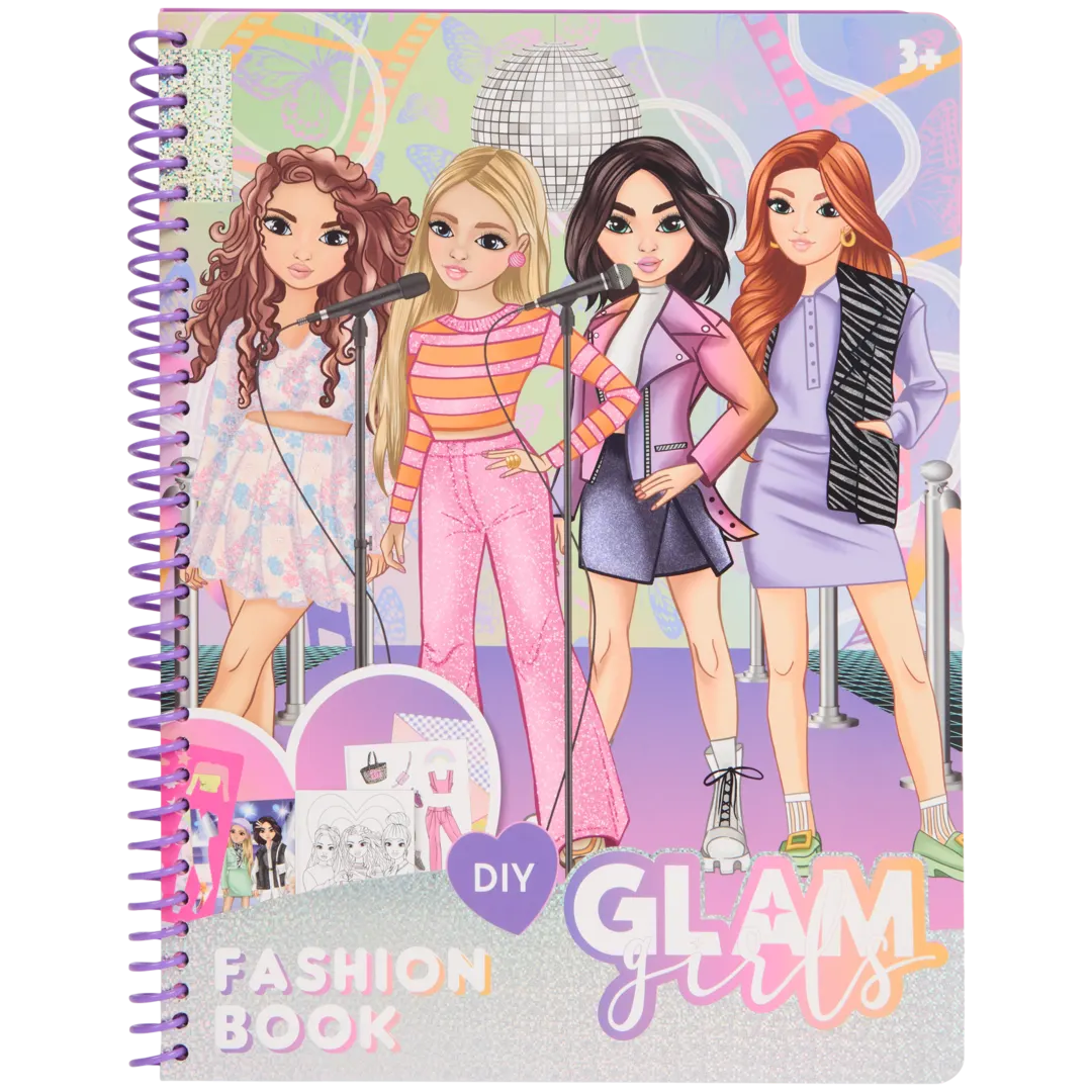 Glam Girls mode-ontwerp kleurboek Diverse varianten