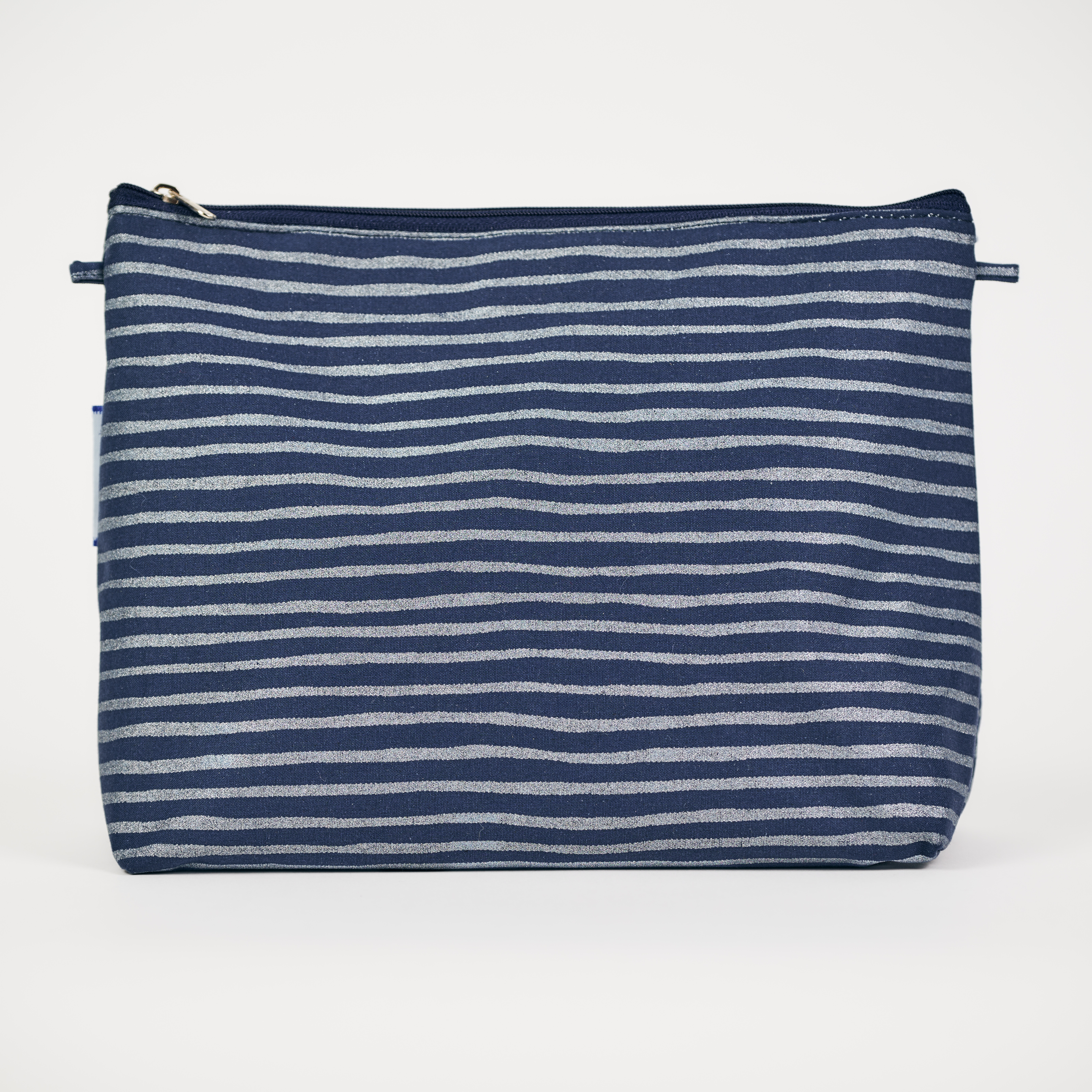 Trousse De Toilette Rayé Argent Marine