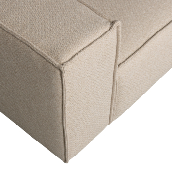 WOOOD 3-zits bank Roman beige geweven stof