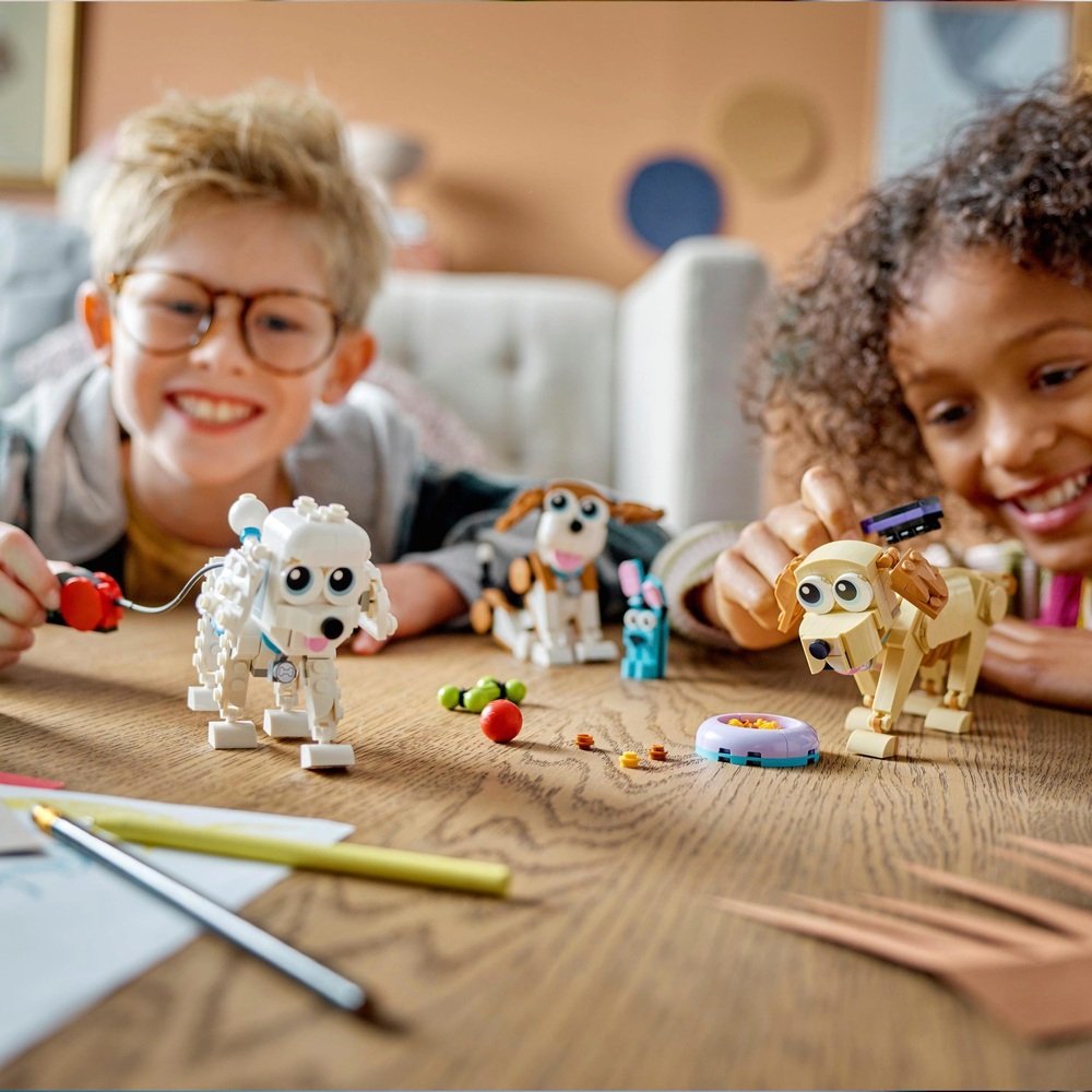 LEGO Creator 3-in-1 31137 Niedliche Hunde Tierfiguren Set