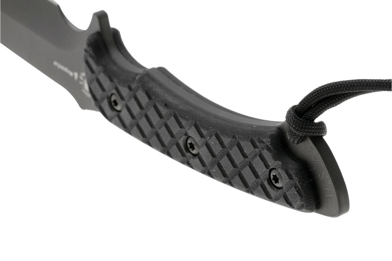 Spartan Blades Horkos SB4BKBKNLBK Black, Black Micarta, survivalmes, MOLLE schede