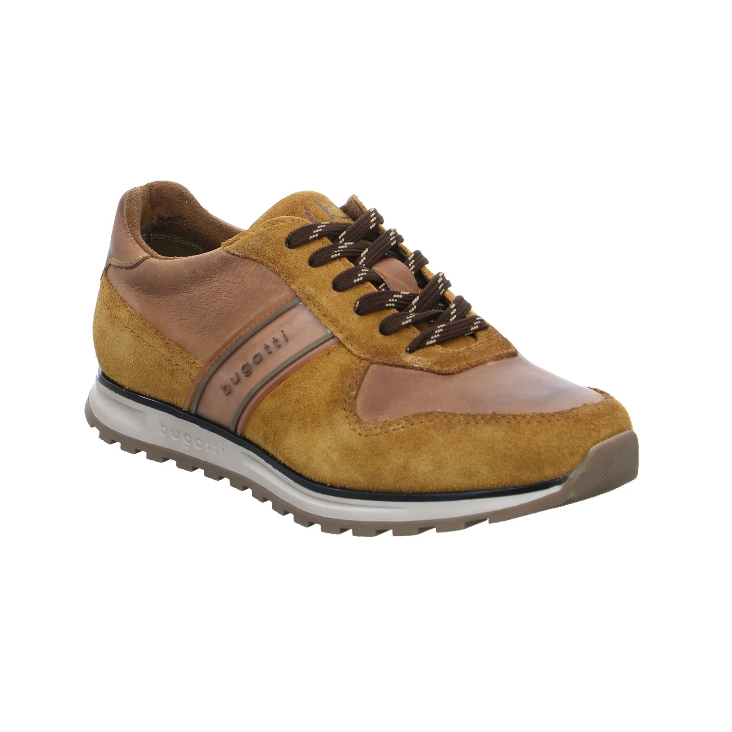 BUGATTI SHOES Halbschuhe Sneaker Cognac Leder