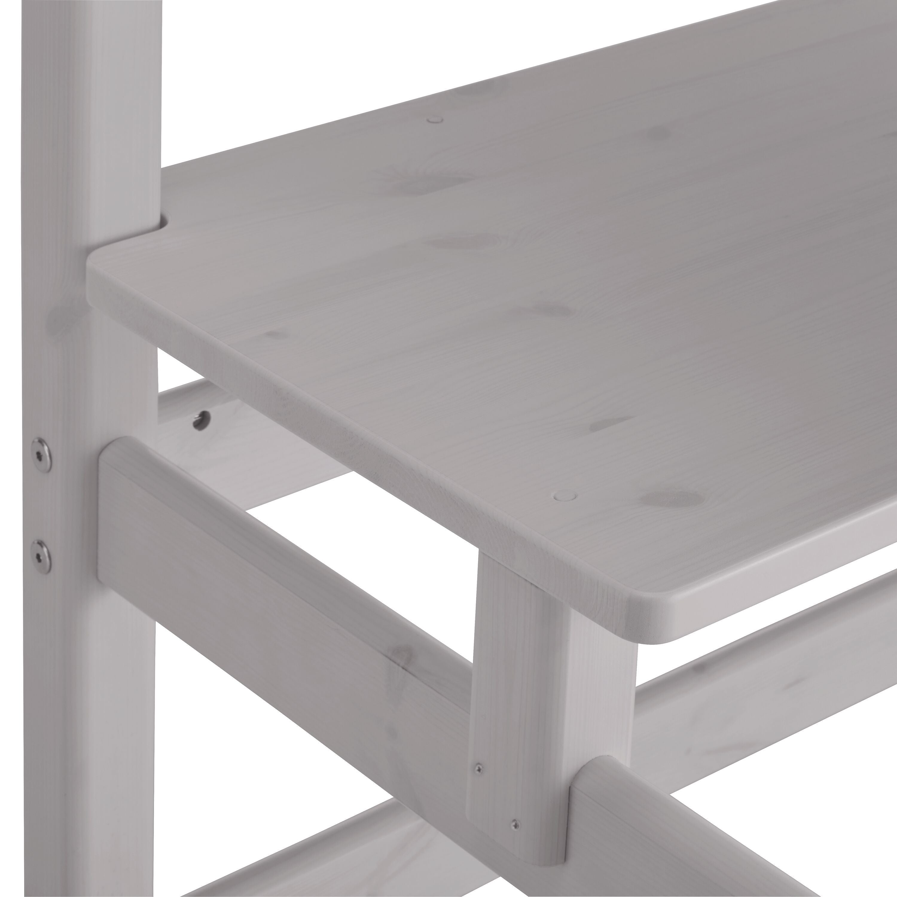 CLASSIC HB Schreibtisch 200cm grau - Grau / B: 210.0 cm x T: 52.5 cm