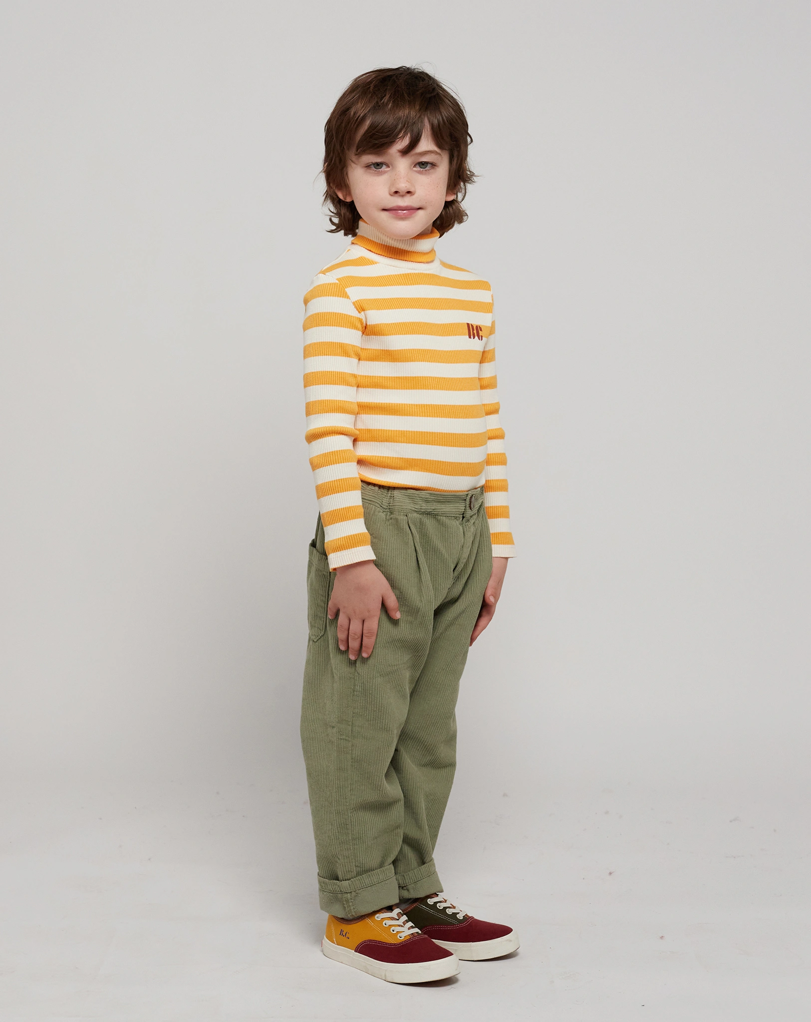 Rollkragenpullover YELLOW STRIPES in gelb