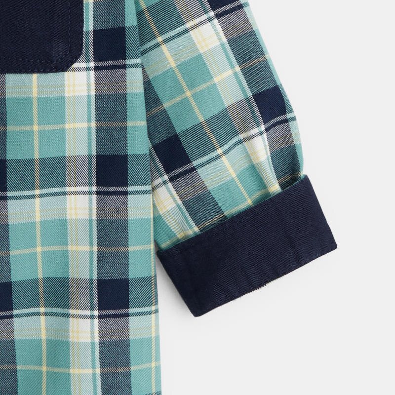 Chemise à carreaux verte bébé garçon Vert
