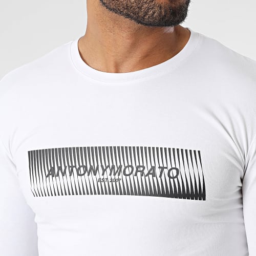 Tee Shirt Manches Longues Slim Chicago MMKL00324 Blanc