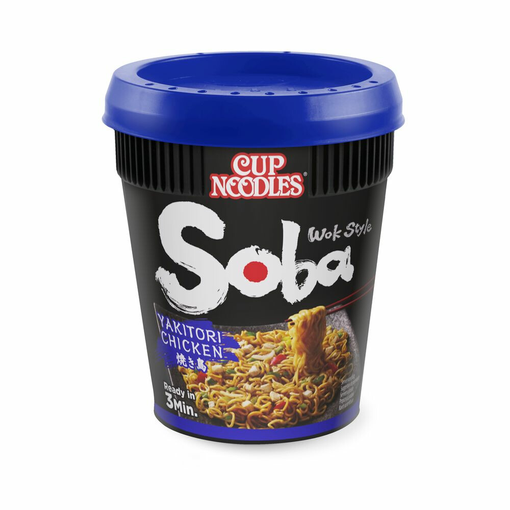 3x Nissin Soba Cup Yakitori Chicken89 gr