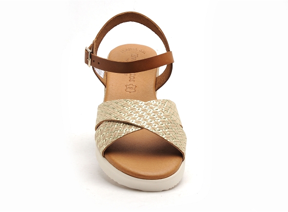 Eva frutos nu pieds plats femme 4278 or