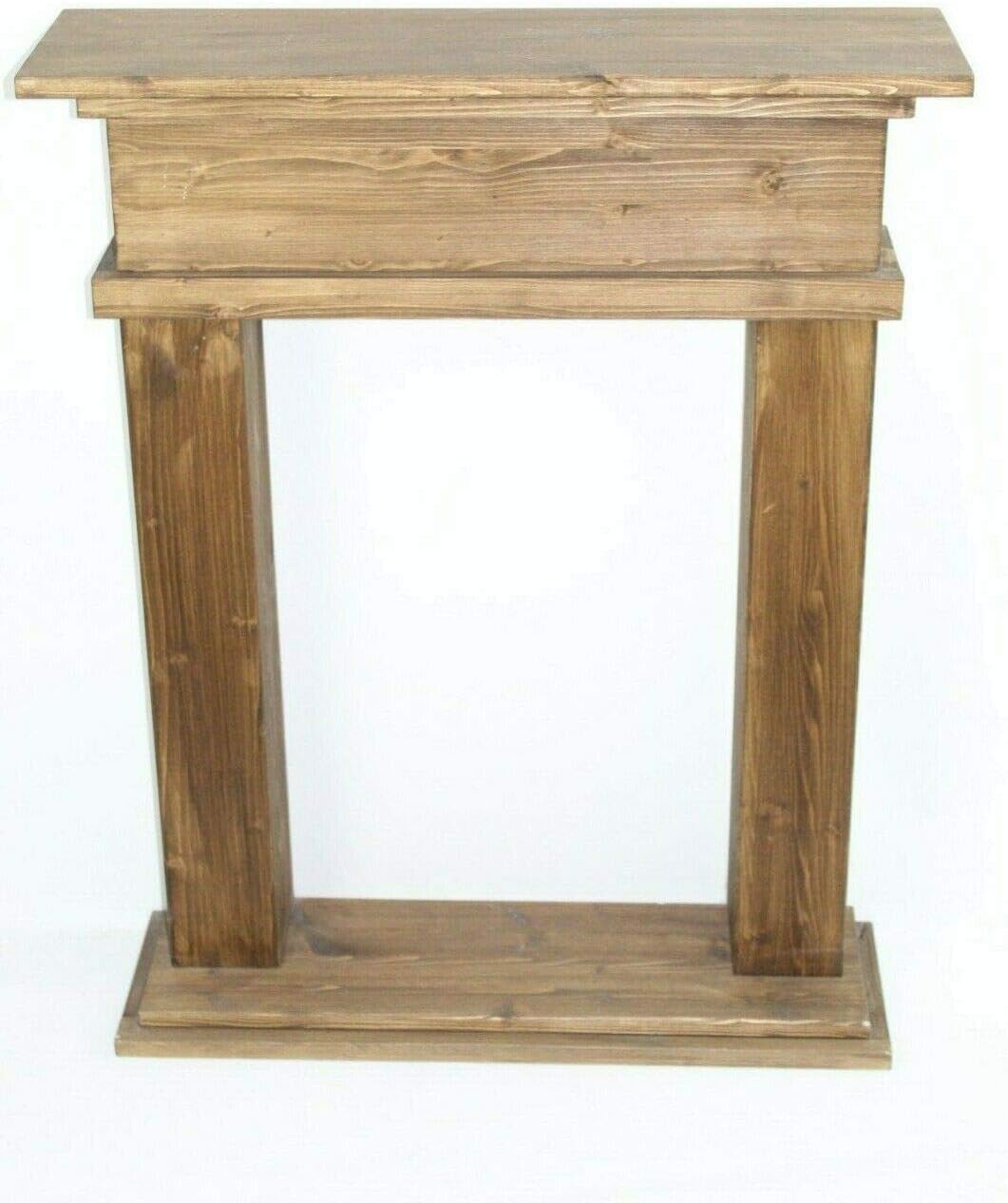 Kaminumrandung braun Brownie, Dekokamin, Kaminkonsole 70cm Breite