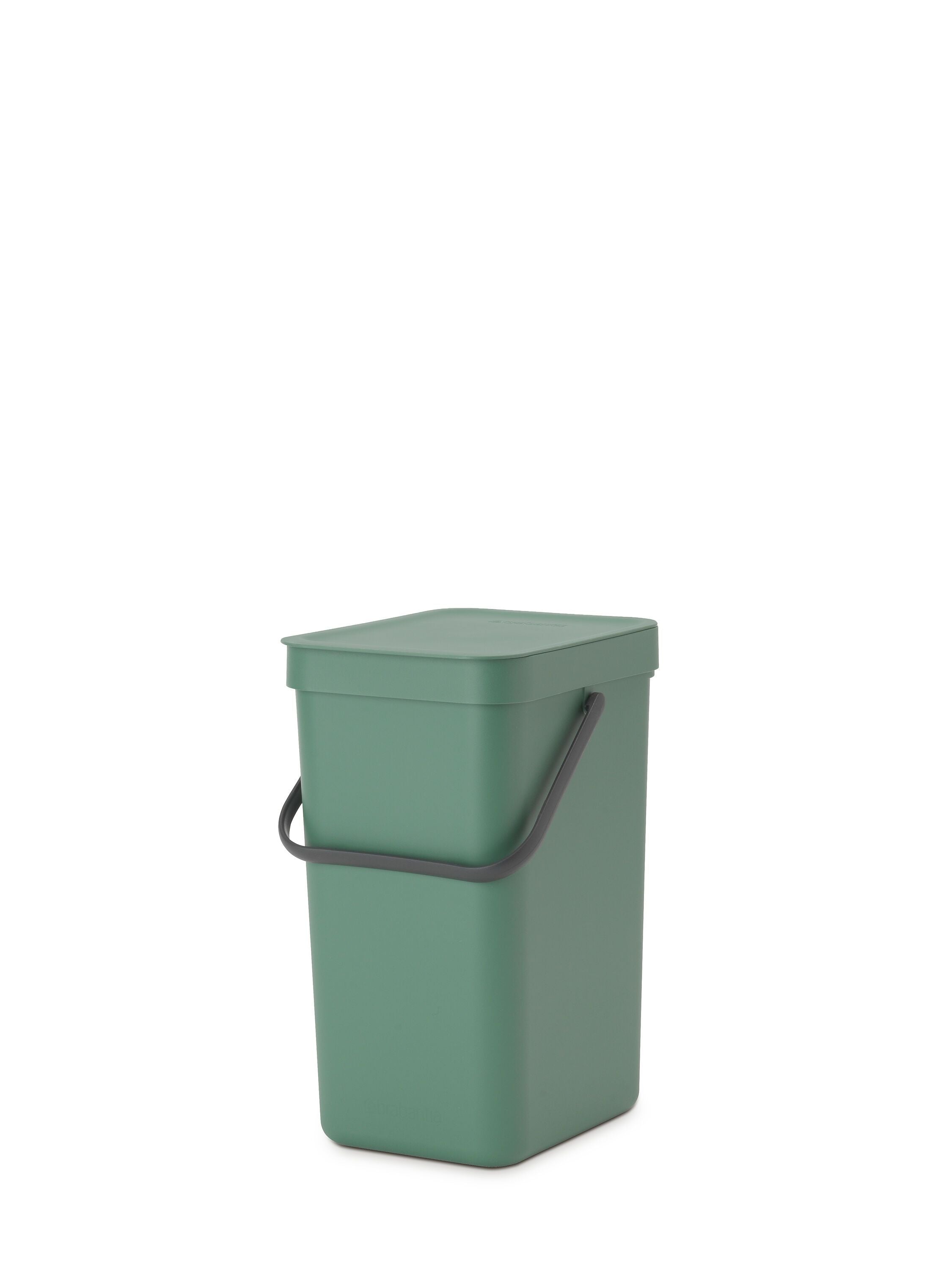 brabantia SORT & GO Abfalleimer - Dunkelgruen / B: 20.0 cm x T: 24.9 cm x H: 35.1 cm