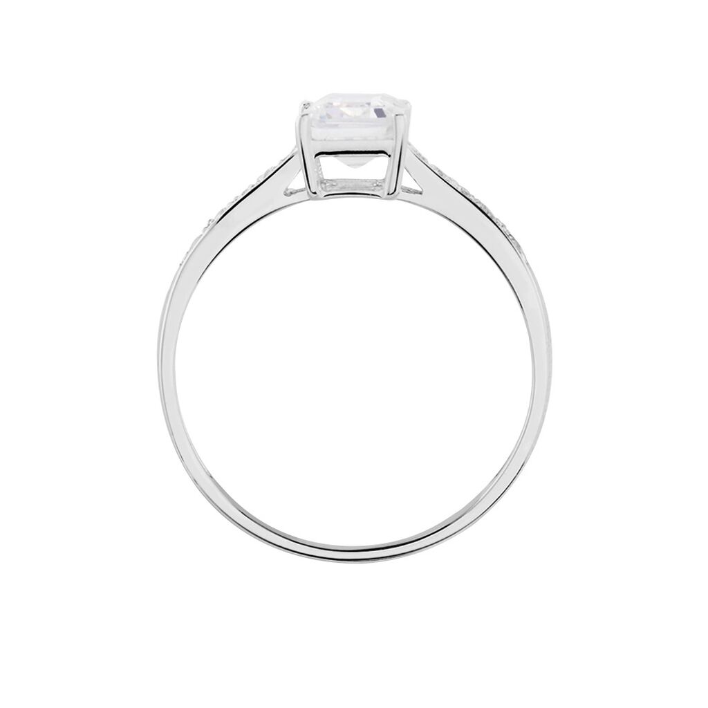 Bague Or Blanc  Gesacus Oxyde De Zirconium