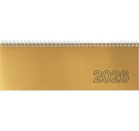 Tisch-Querkalender Wire-O 30.7 x 10.5 cm, 2026, GoldPultkalender