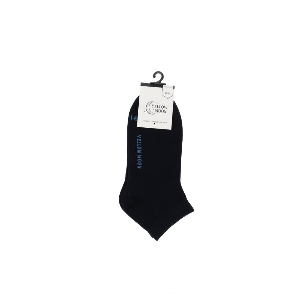Yellow Moon sneakersokken - set van 2 donkerblauw