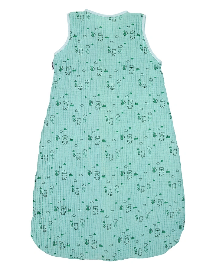 Sommer-Schlafsack MUSSELIN – BÄR BEN in grün