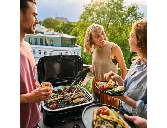 WEBER - Barbecue électrique Lumin black, 2200W, Grille en fonte