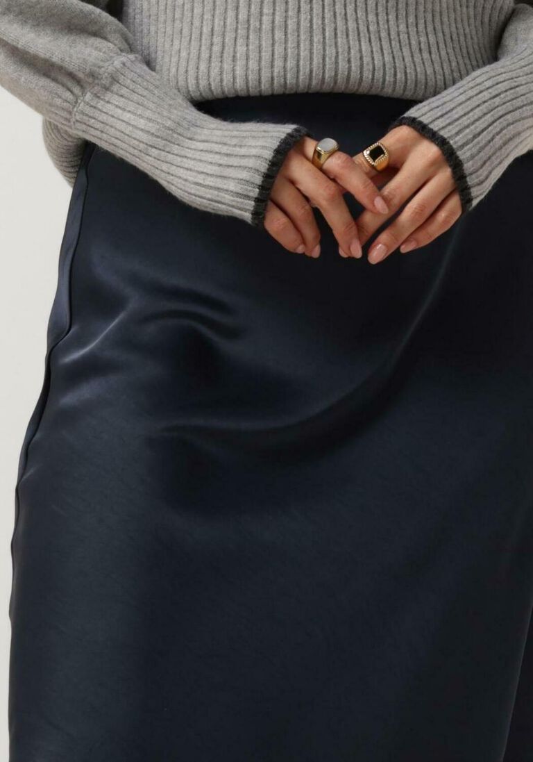 NEO NOIR donkerblauwe neo noir midirok bovary skirt