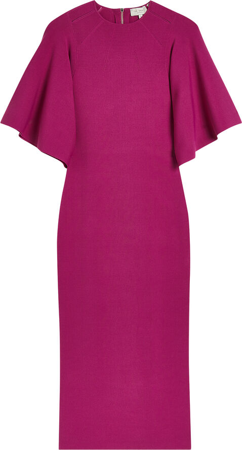 Ted Baker LOUNIA Fluted Sleeve Knitted Bodyco Bright pink