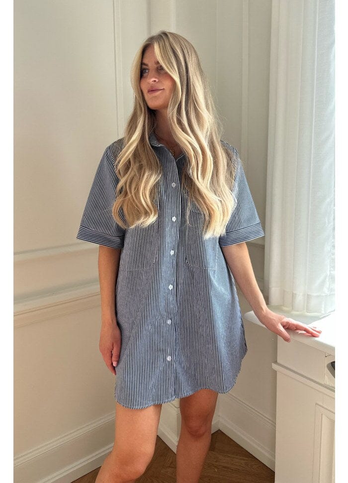 BYIC Selda Shirt Dress blue woven stripe